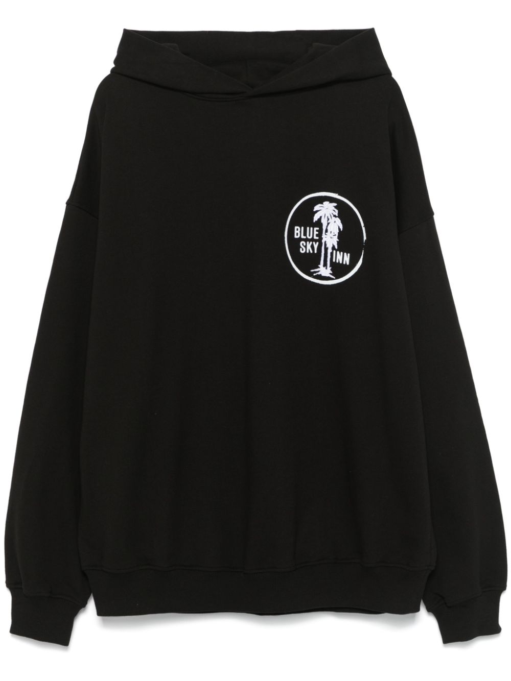 Logo-print hoodie - Black