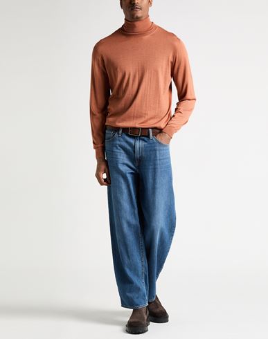 Man Turtleneck Rust Size 38 Cashmere, Silk