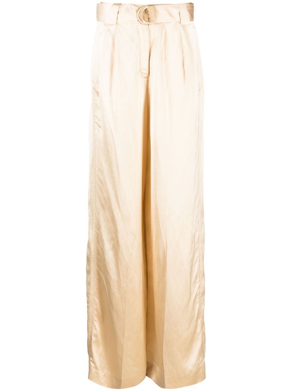 Wonderland satin trousers - Neutrals