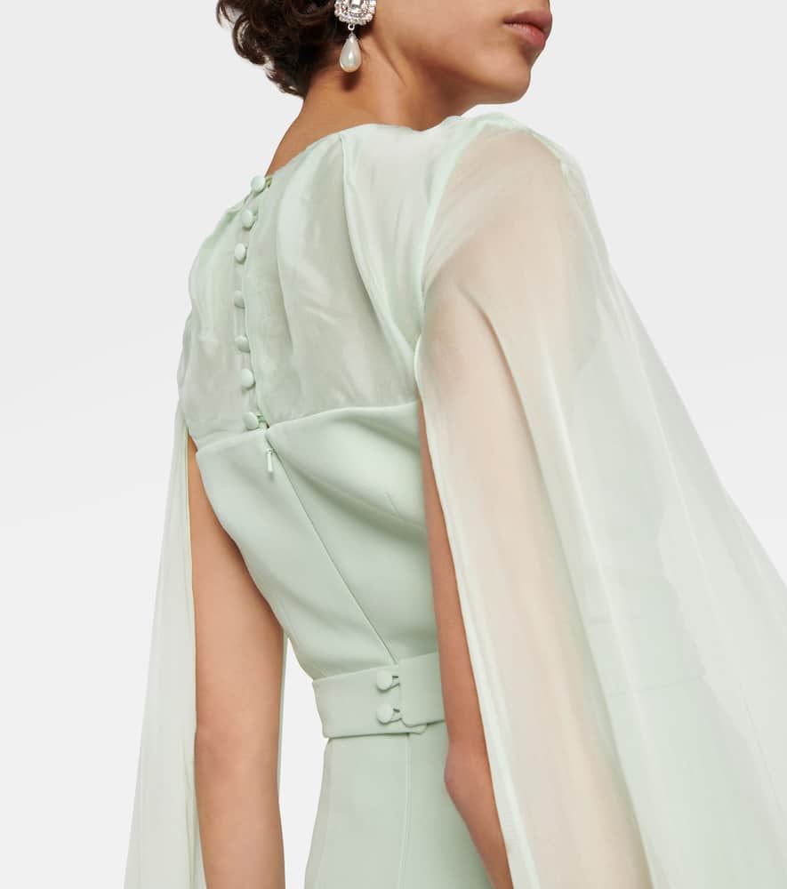 Safiyaa Gloria silk and crêpe gown