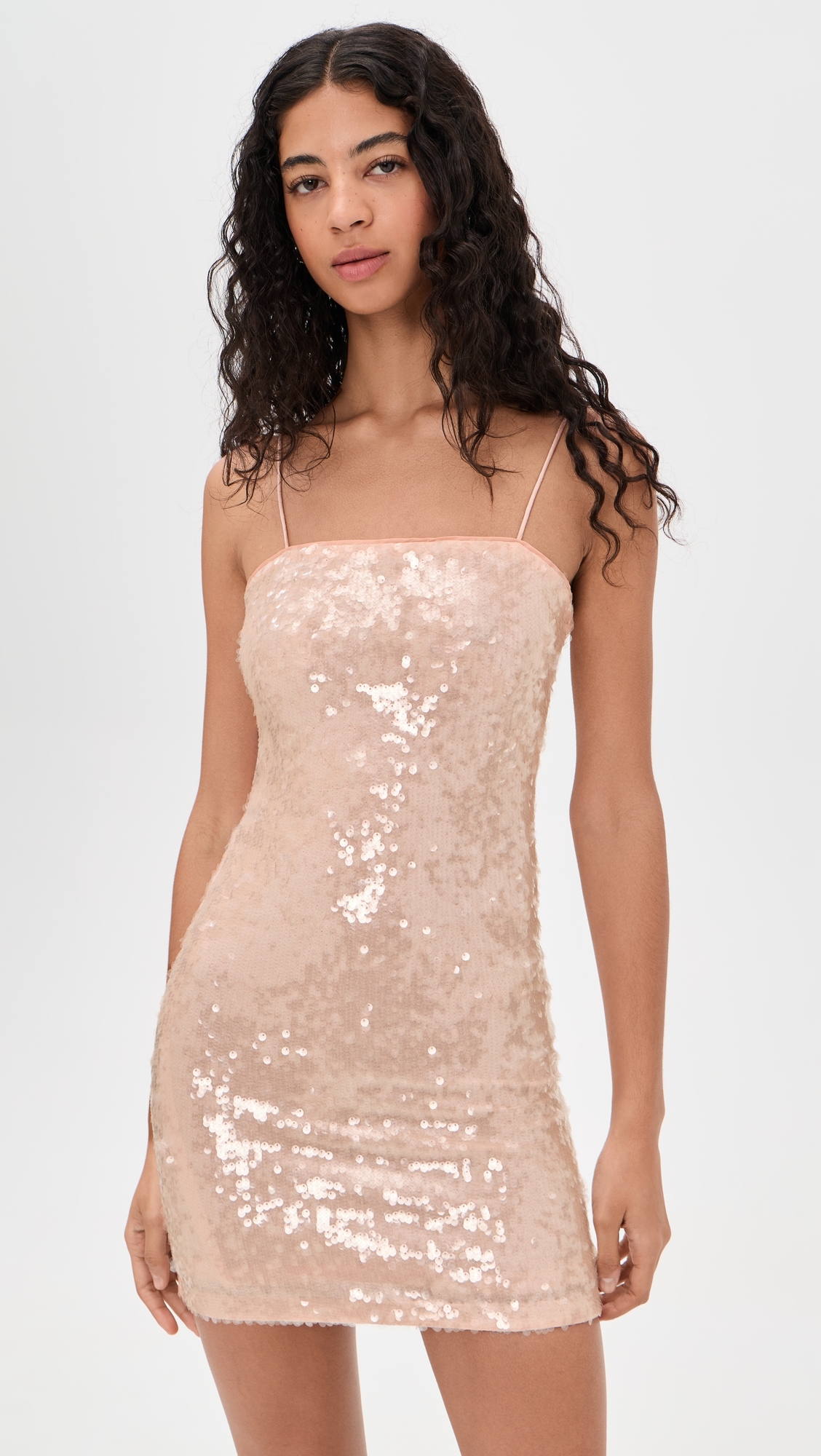 Delora Sequin Mini Dress English Rose