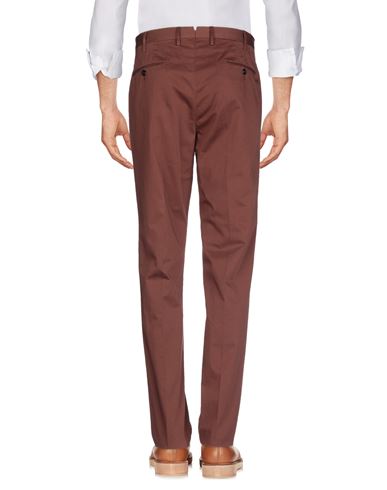 Man Pants Chocolate brown Size 32 Cotton, Silk, Elastane