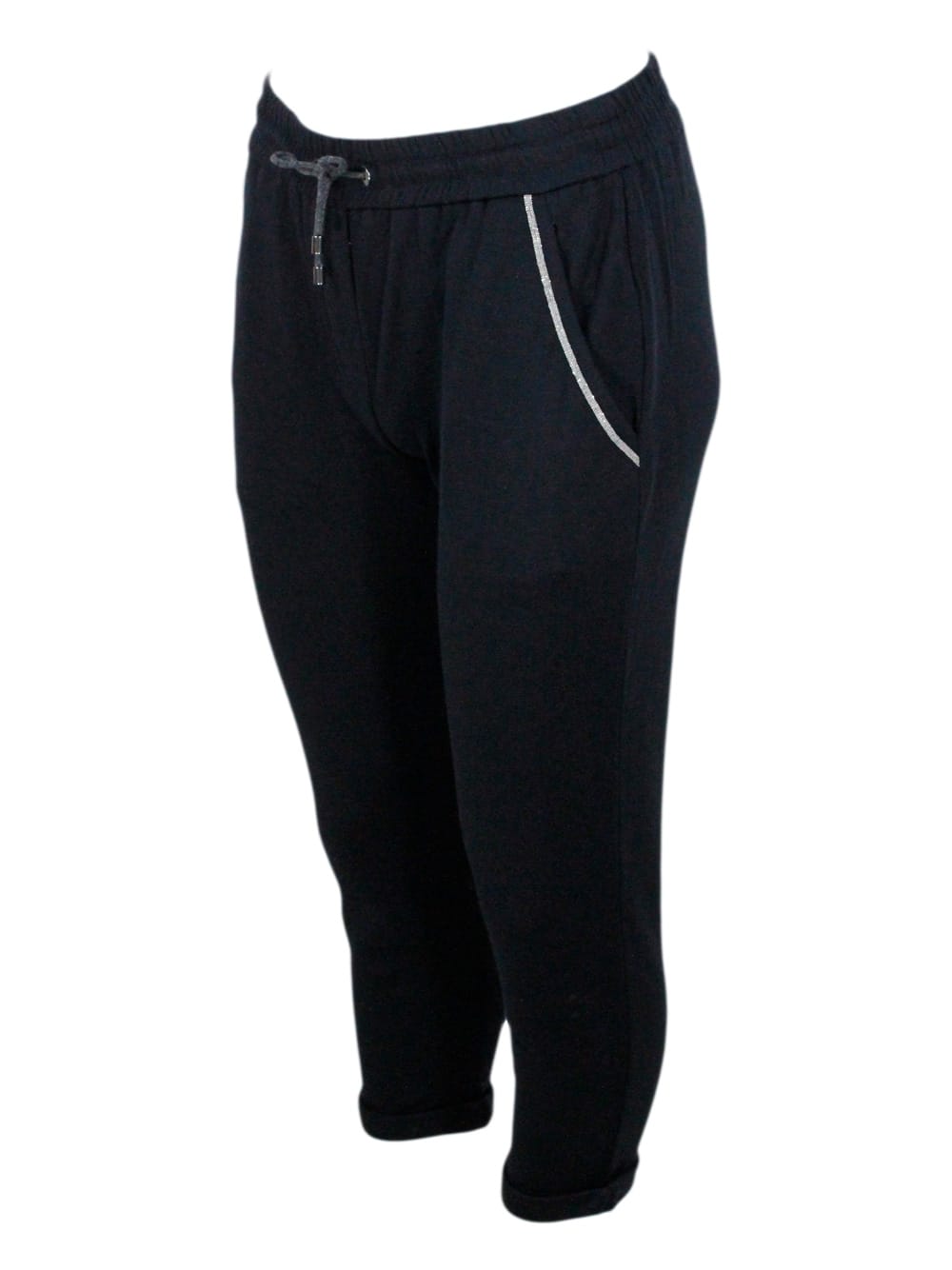 Jersey tapered sweatpants - Blue