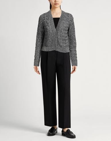 Woman Cardigan Slate blue Size 4 Linen, Cotton, Mohair wool, Synthetic fibers, Metallic fiber
