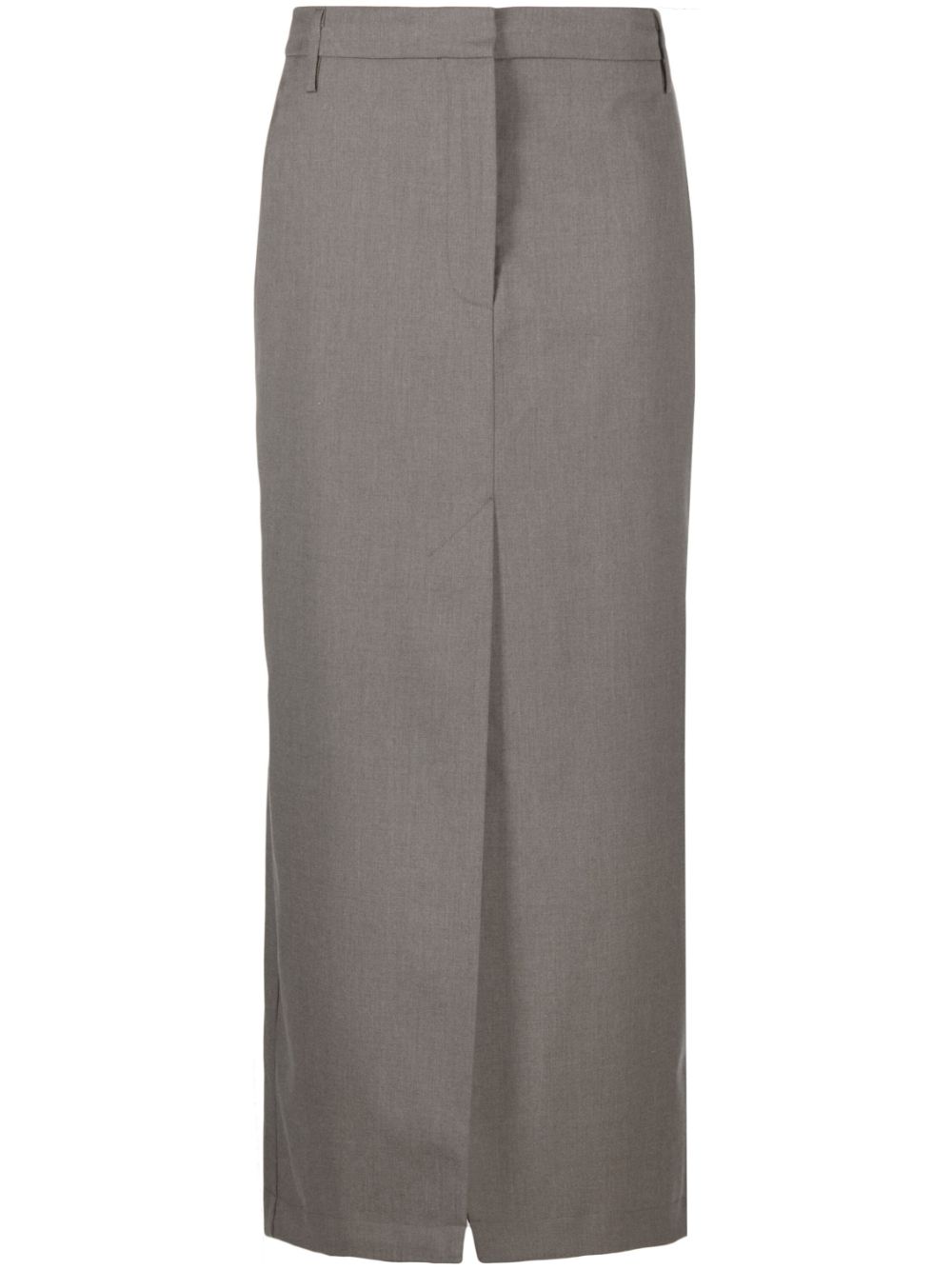 Front-slit pencil skirt - Grey