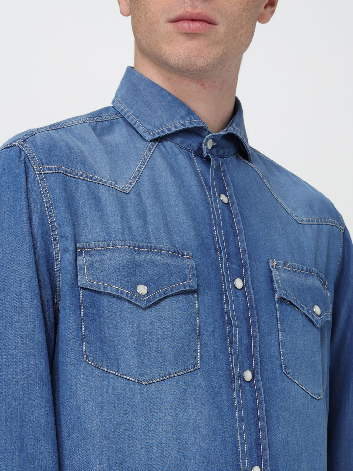 Shirt Men color Blue 1