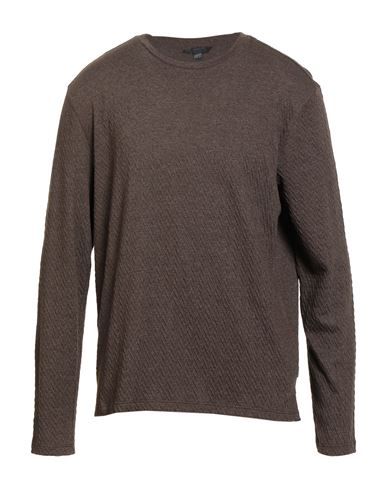 Man Sweater Brown Size L Organic cotton, Polyester, Elastane