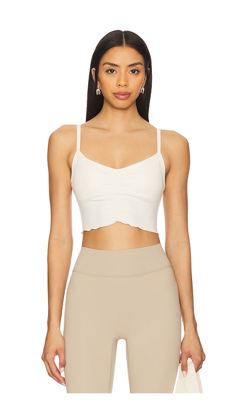 437 The Scrunch Sports Bra in Cream. - S also in L
