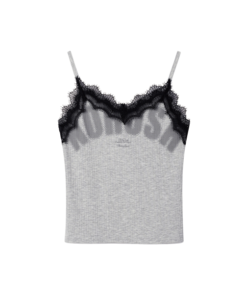 NO RUSH LACE SLEEVELESS GREY