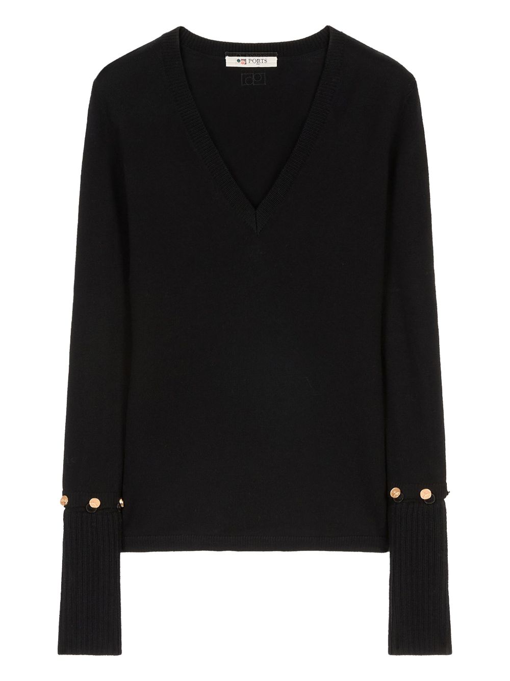 V-neck sweater - Black