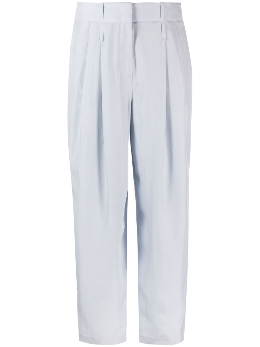 Silk tapered trousers - Blue