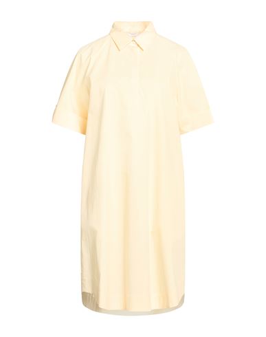 Woman Mini dress Pastel yellow Size 4 Cotton, Elastane