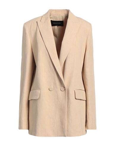 Fabiana Filippi Woman Blazer Beige Size 6 Virgin Wool, Polyamide, Elastane