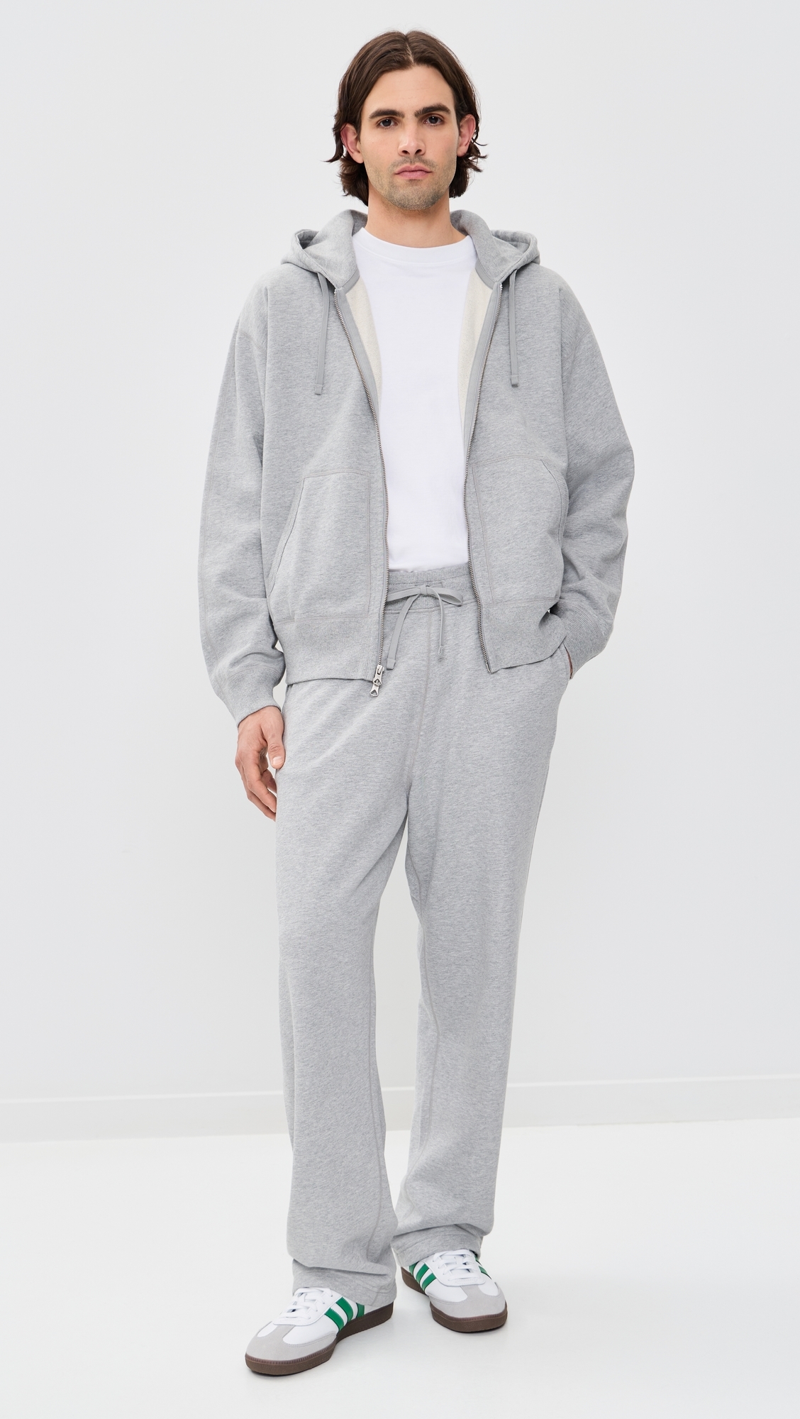 Relaxed Zip Hoodie Hgrey