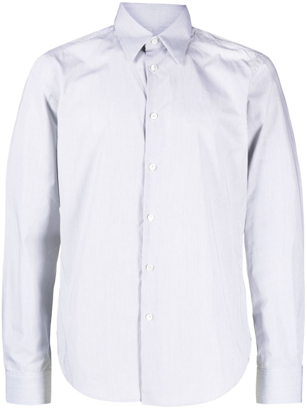 Grid-pattern cotton shirt - Grey