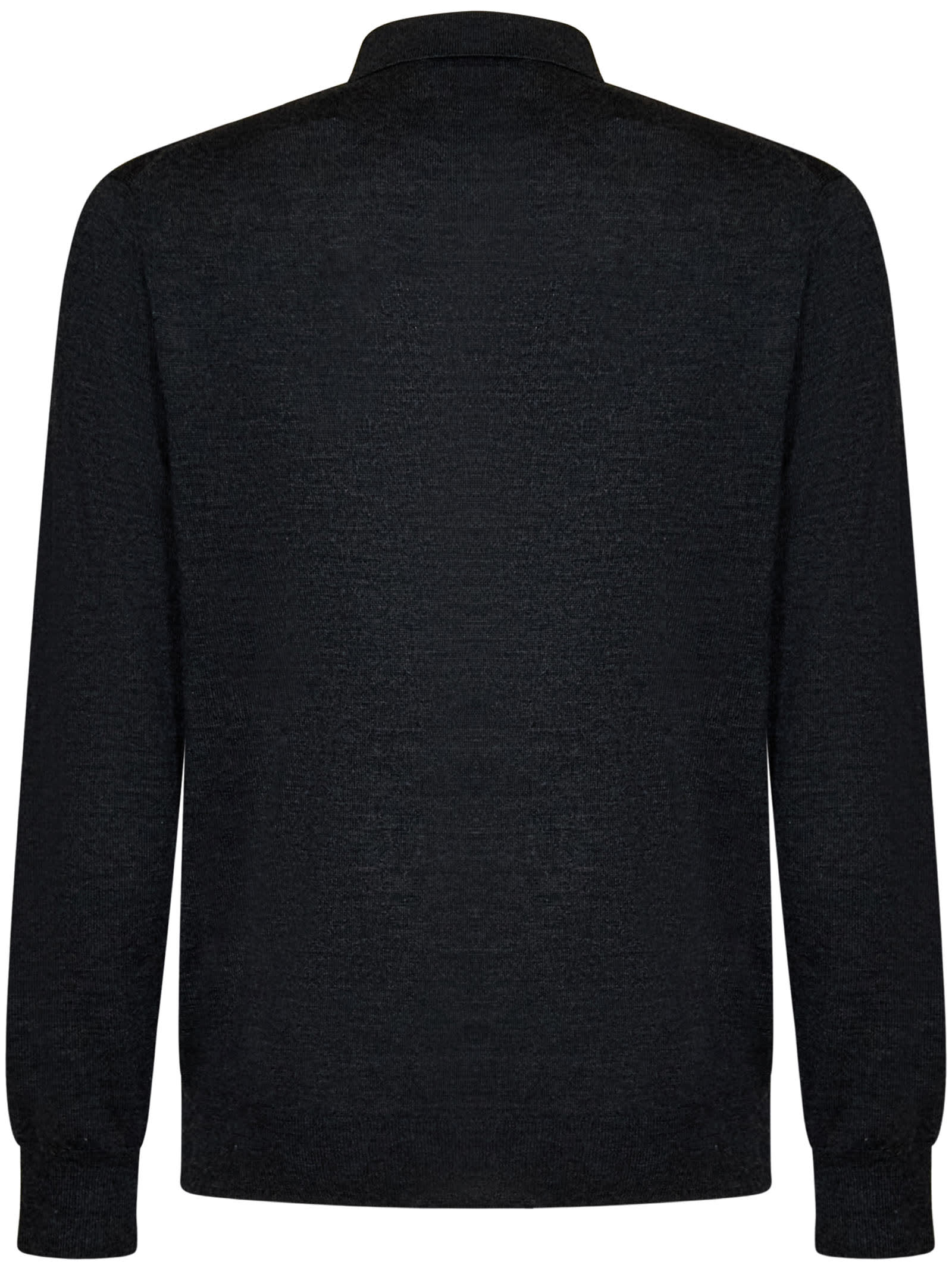 Polo Pony fine-knit polo shirt - Grey