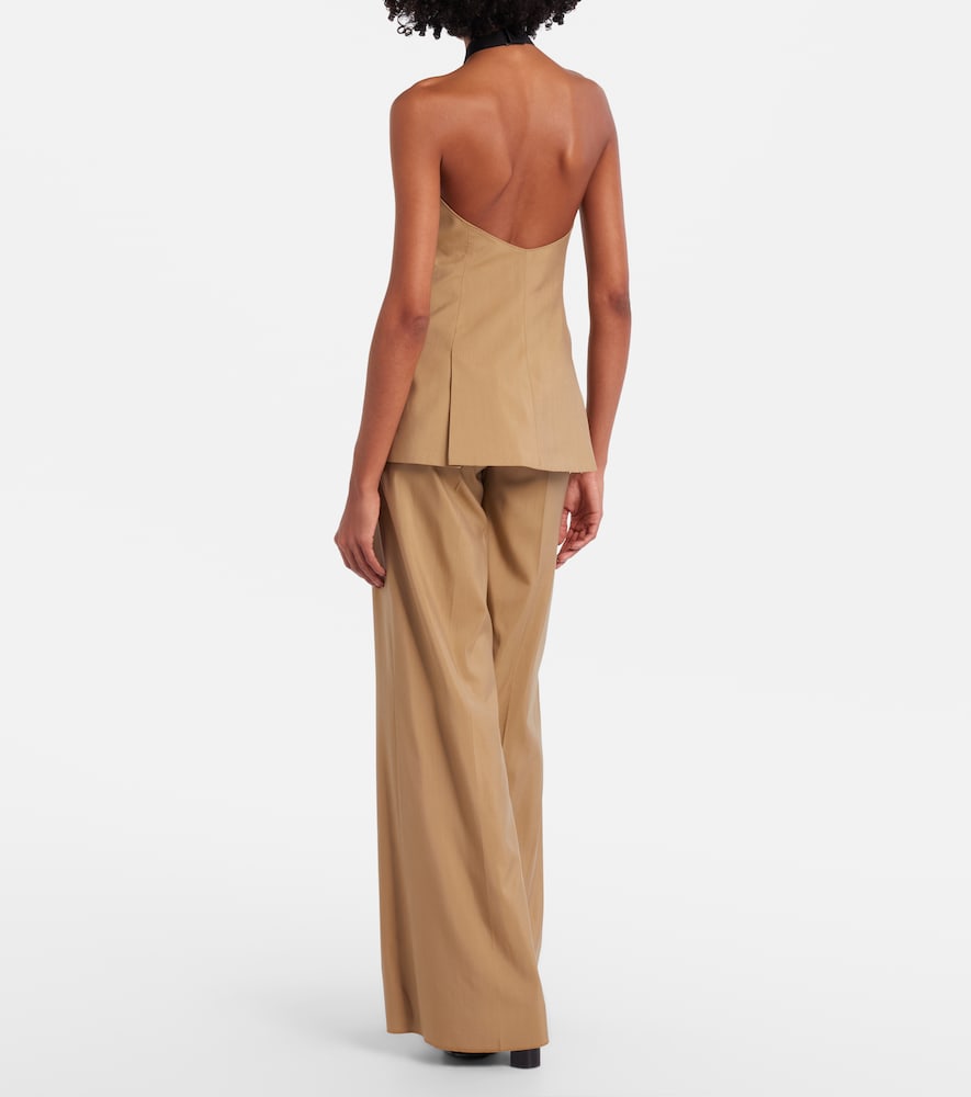 Bronte wool and silk wide-leg pants