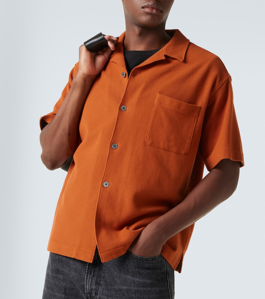 Cotton piqué bowling shirt