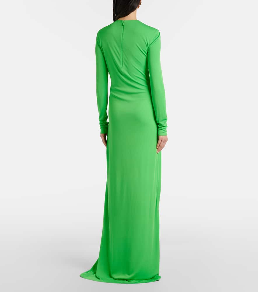 Cutout crêpe jersey gown