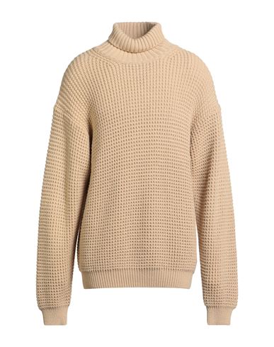 Family First Milano Man Turtleneck Beige Size L Wool, Polyamide, Acrylic