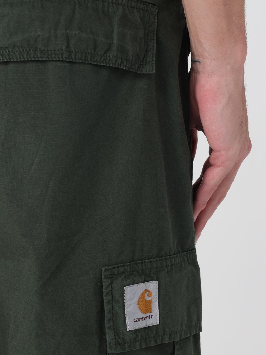 Pants Men color Green