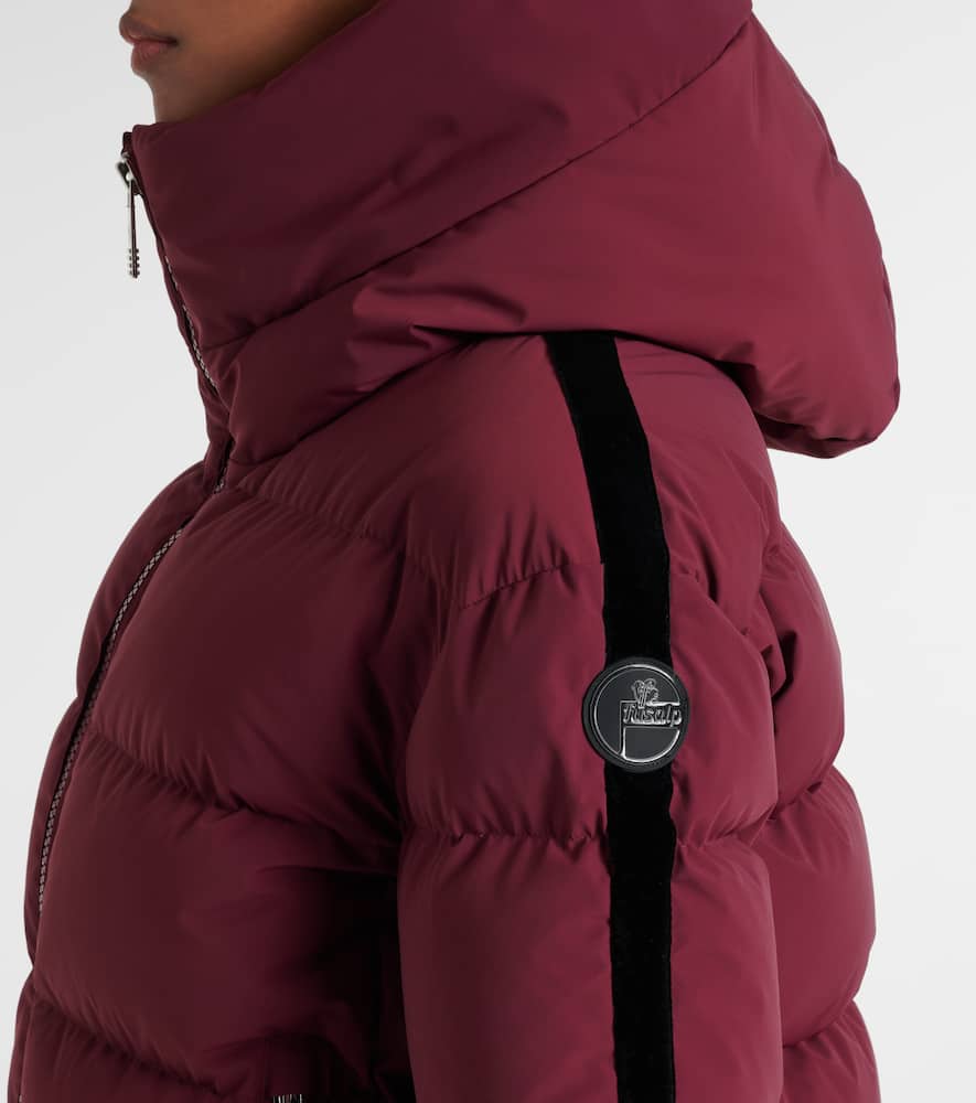 Barsy velvet-trimmed down ski jacket