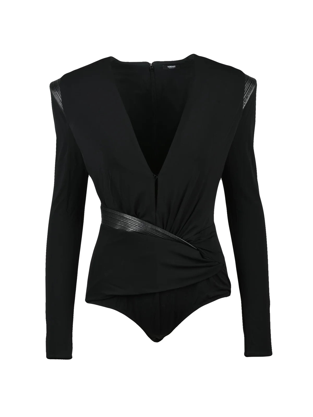 Black Viscose-Blend Bodysuit