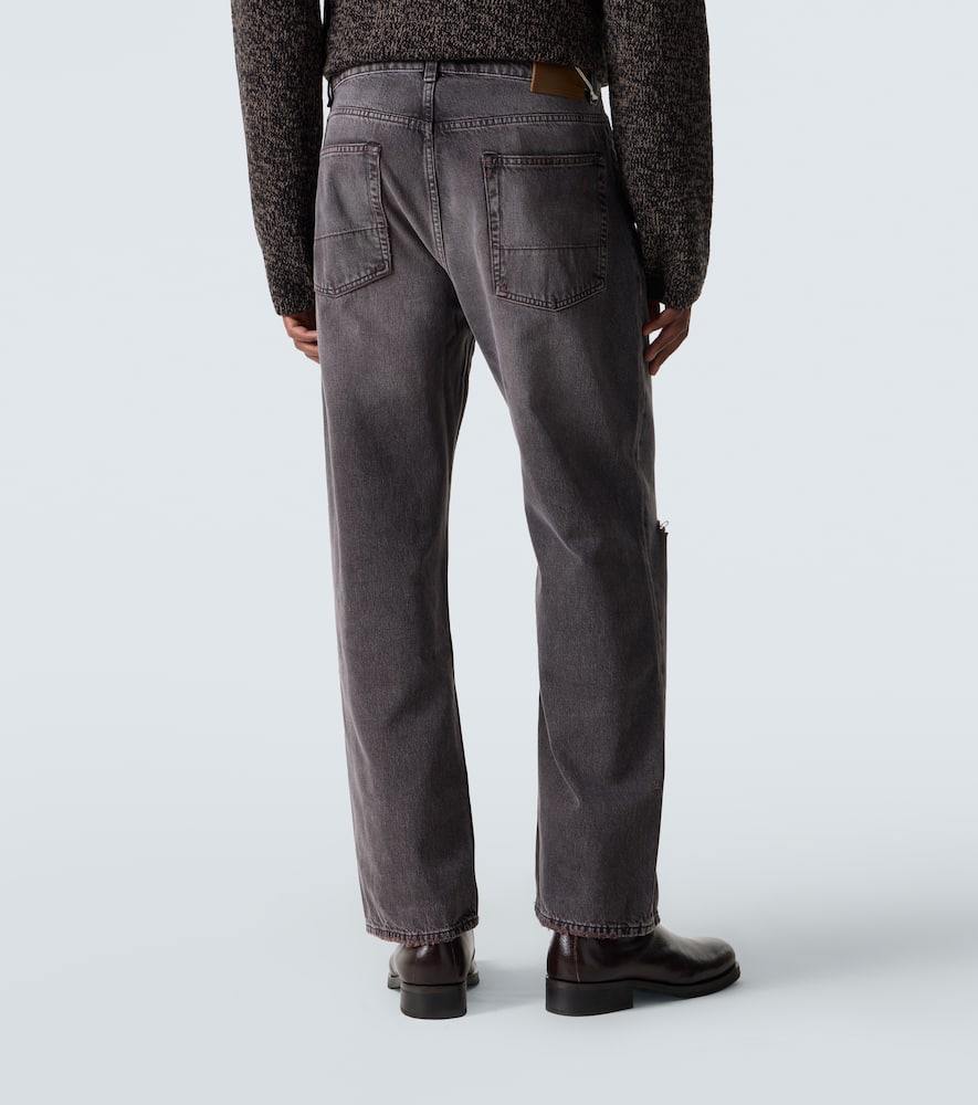 Third Cut distressed wide-leg jeans