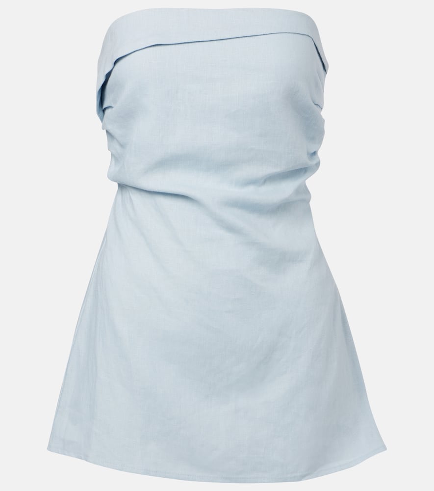 Boe Tunic strapless linen top