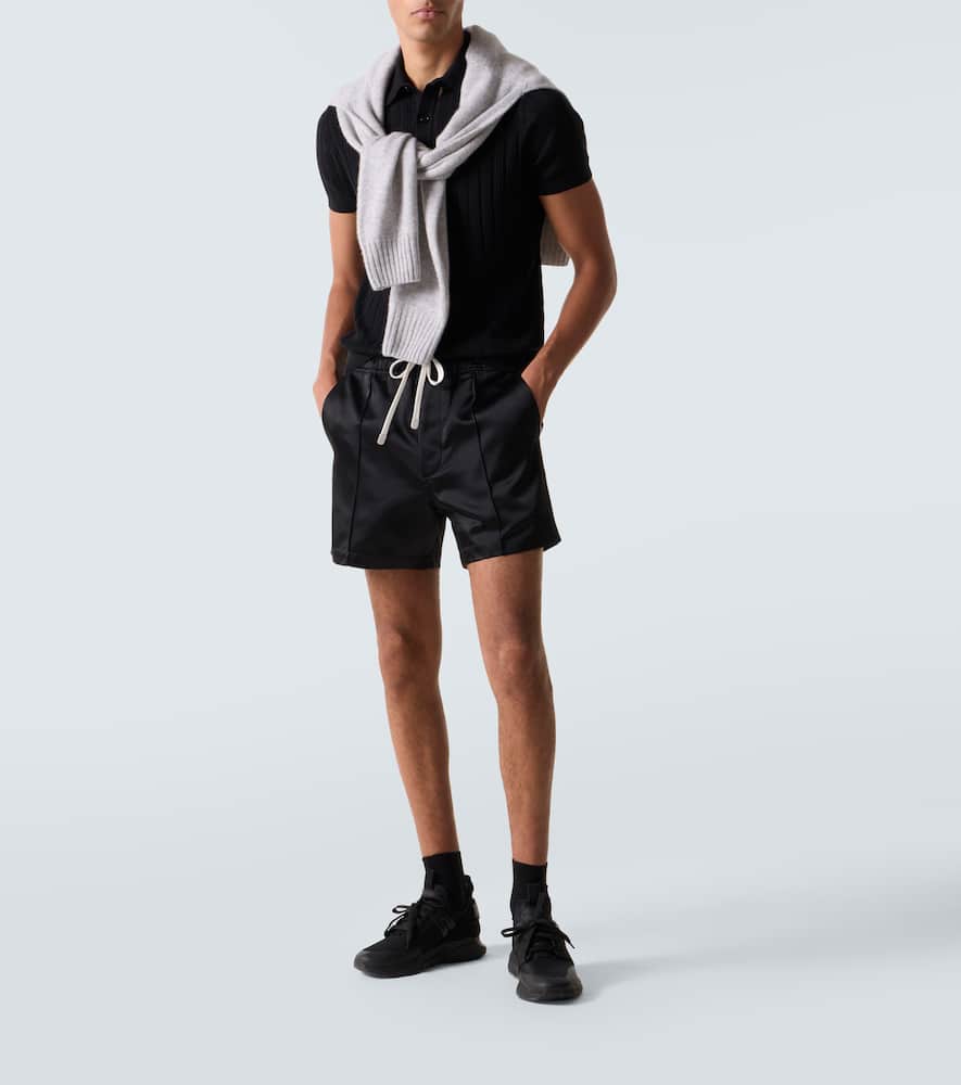 Jago leather-trimmed sneakers