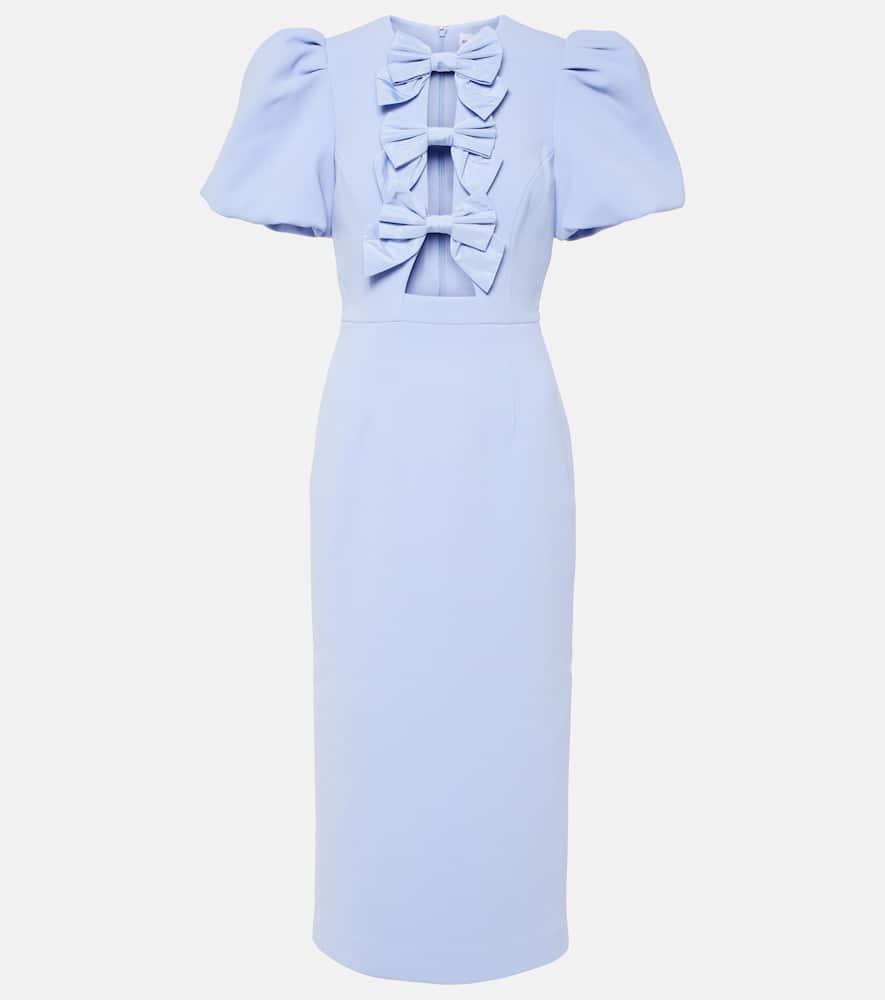 Bridal Annabelle bow-detail midi dress