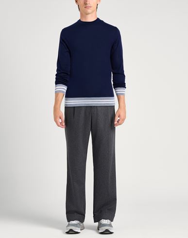 Man Sweater Midnight blue Size 4XL Wool, Silk