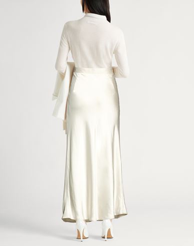 Woman Maxi skirt Off white Size 8 Polyester