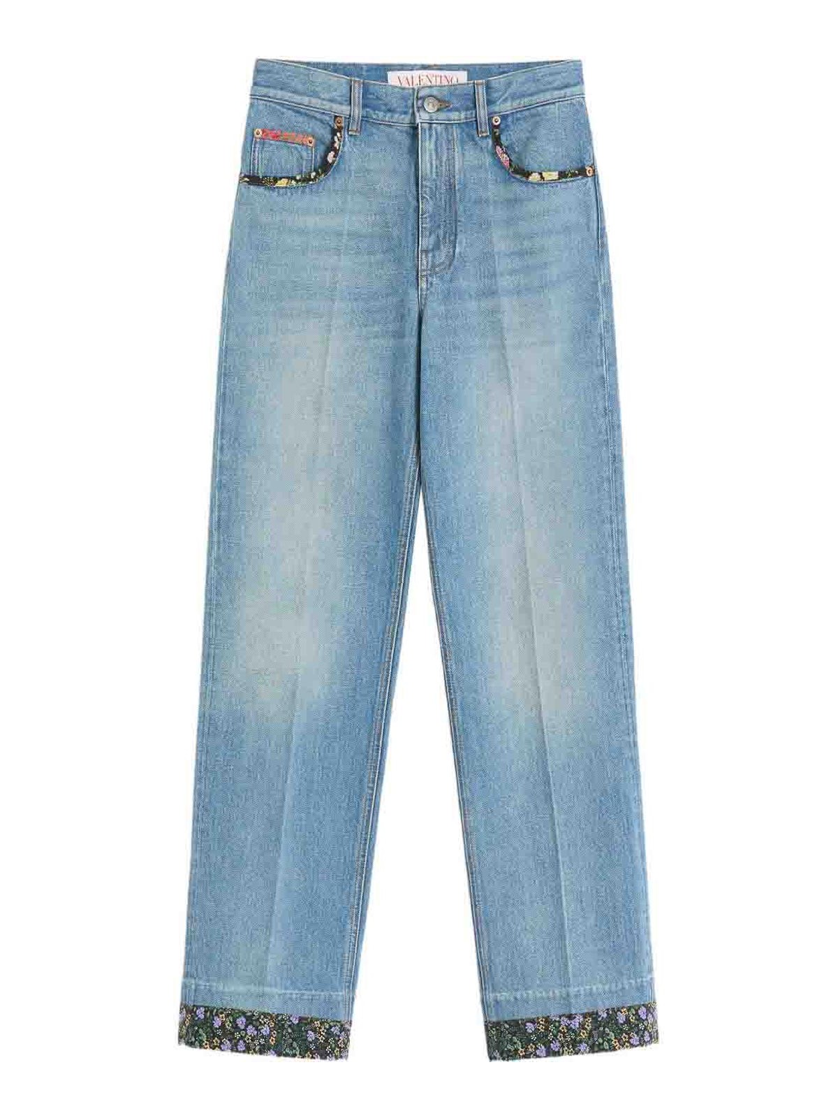 Flower detail jeans