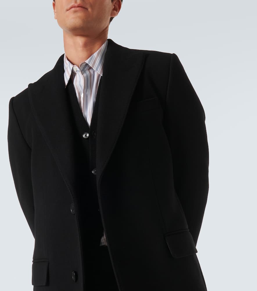 Wool-blend overcoat