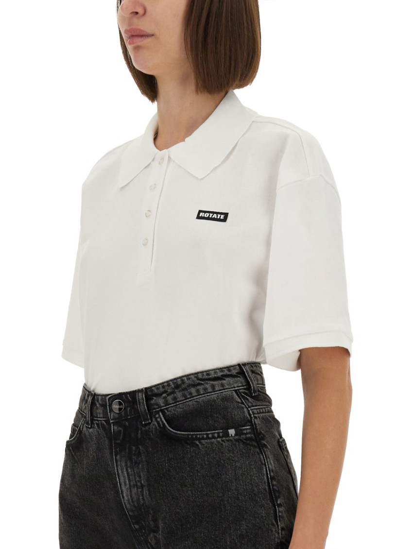 Rotate Birger Christensen - short sleeve polo collar top