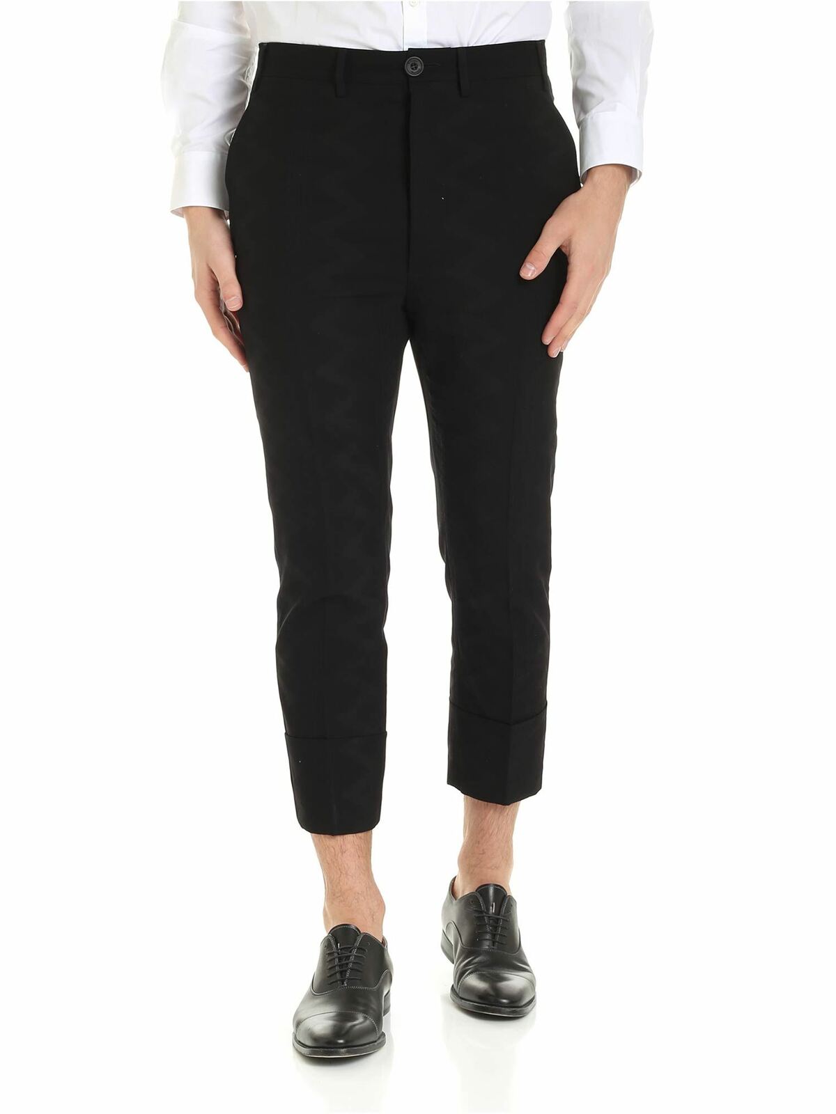 Cropped George pants in black
