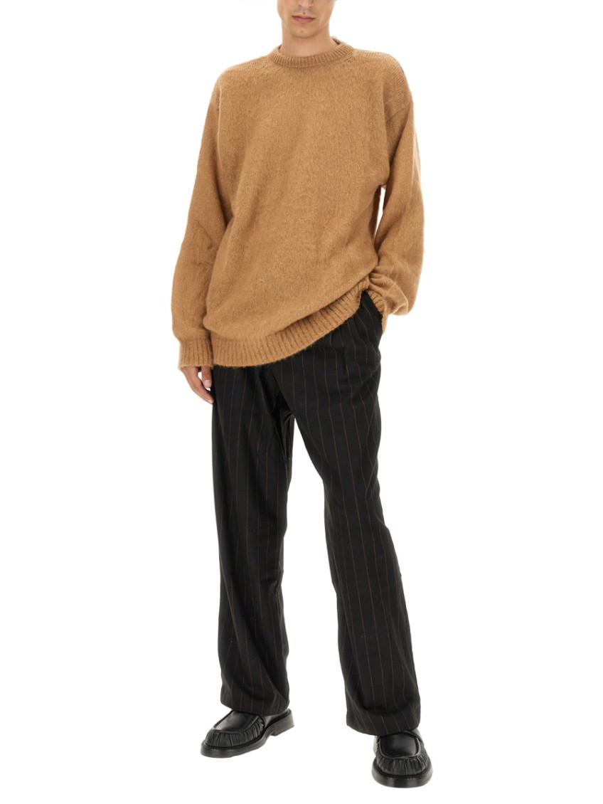 Beige Crew Neck Sweaters