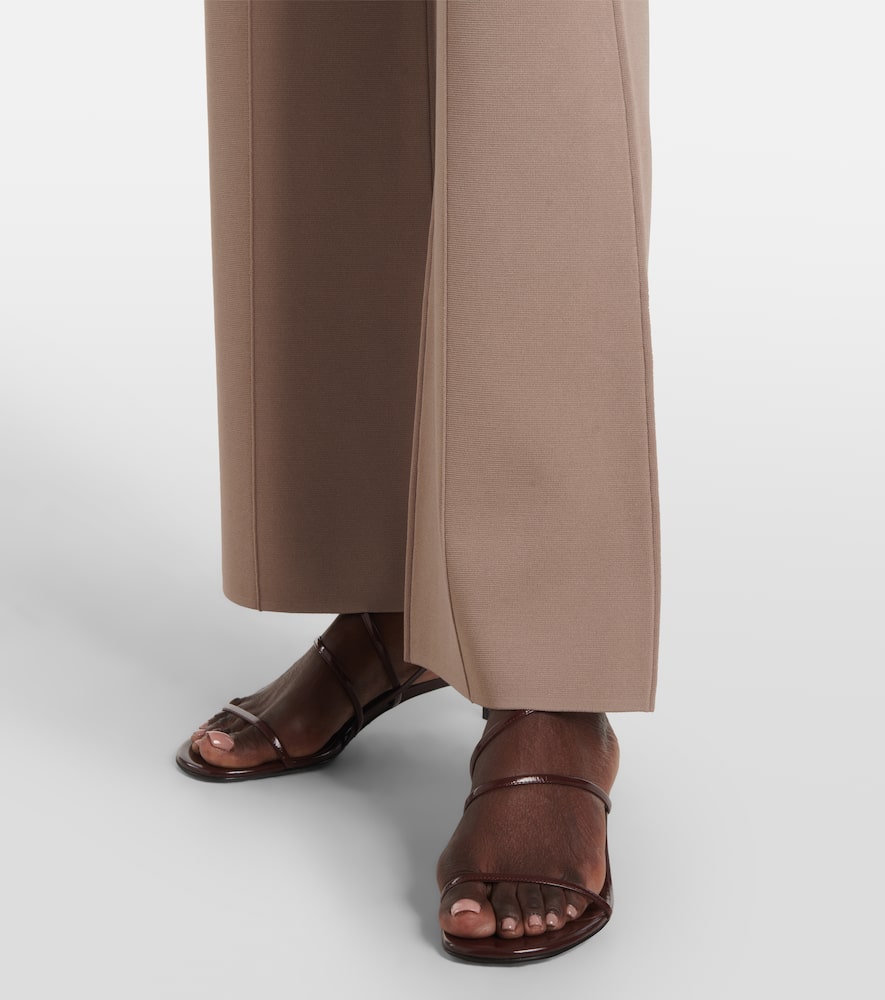 Milano high-rise wide-leg pants