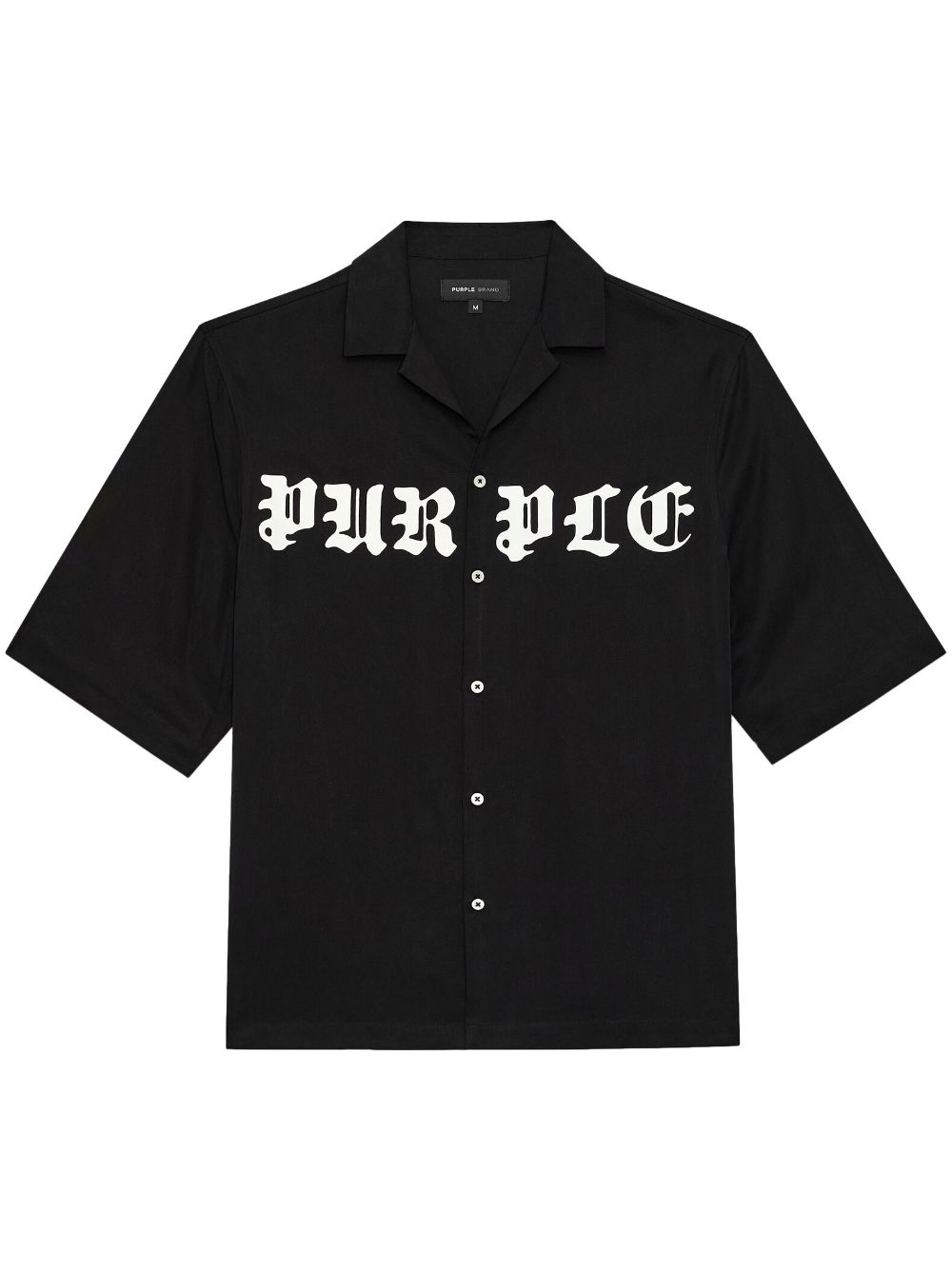 Gothic Wordmark cotton shirt - Black