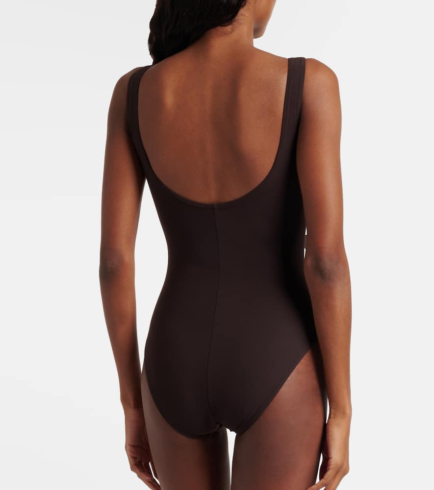 Lenora bow-detail swimsuit