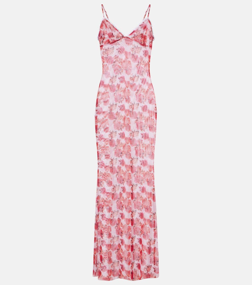 Solay floral lace-trimmed maxi dress