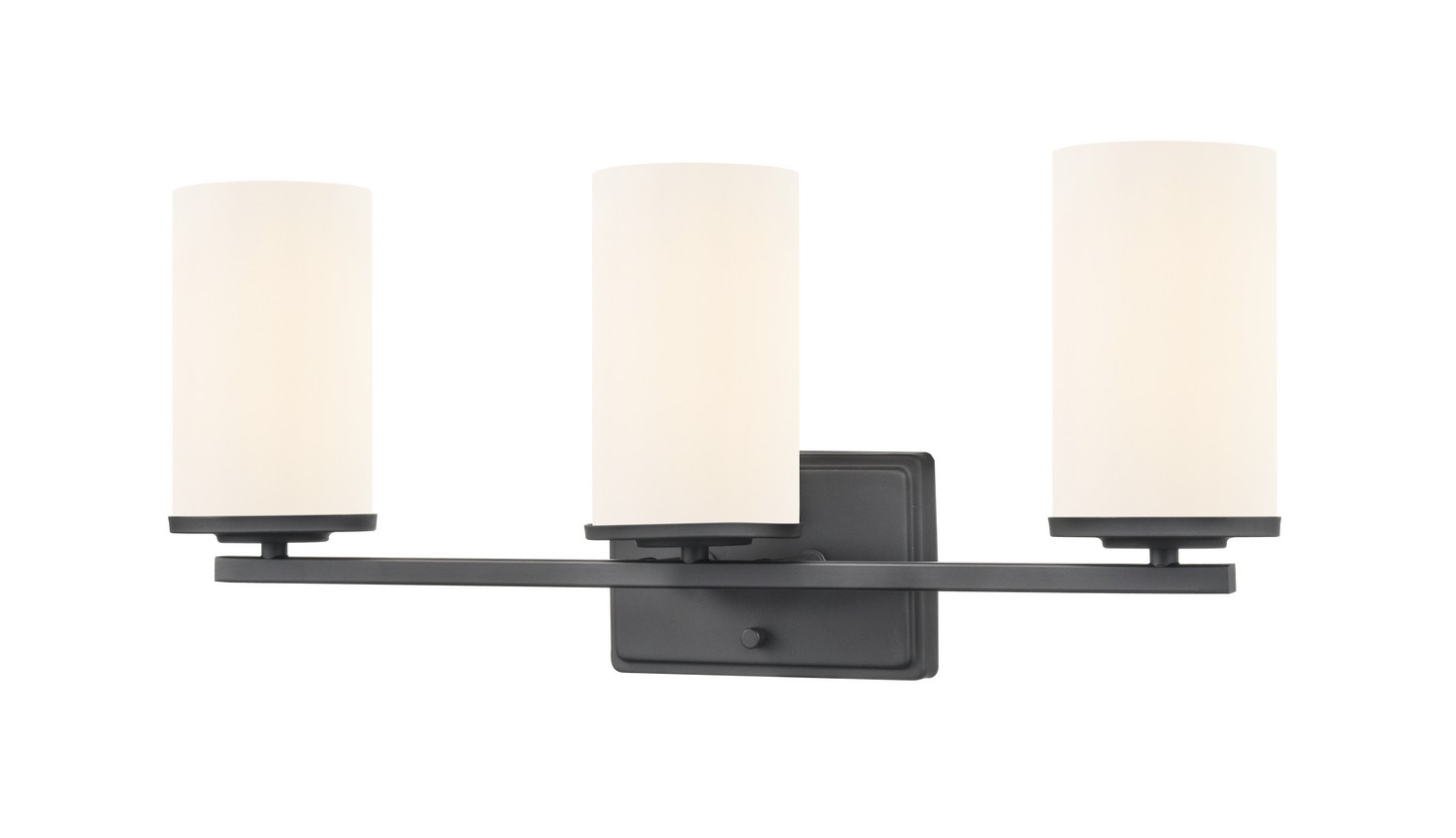 Matte Black Bathroom Vanity Light from the Verlana Collection
