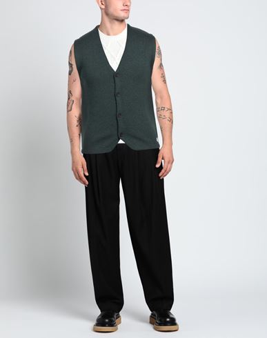 Man Cardigan Dark green Size S Wool, Acrylic