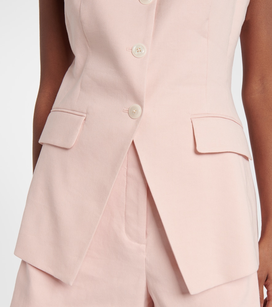 Lois linen-blend vest