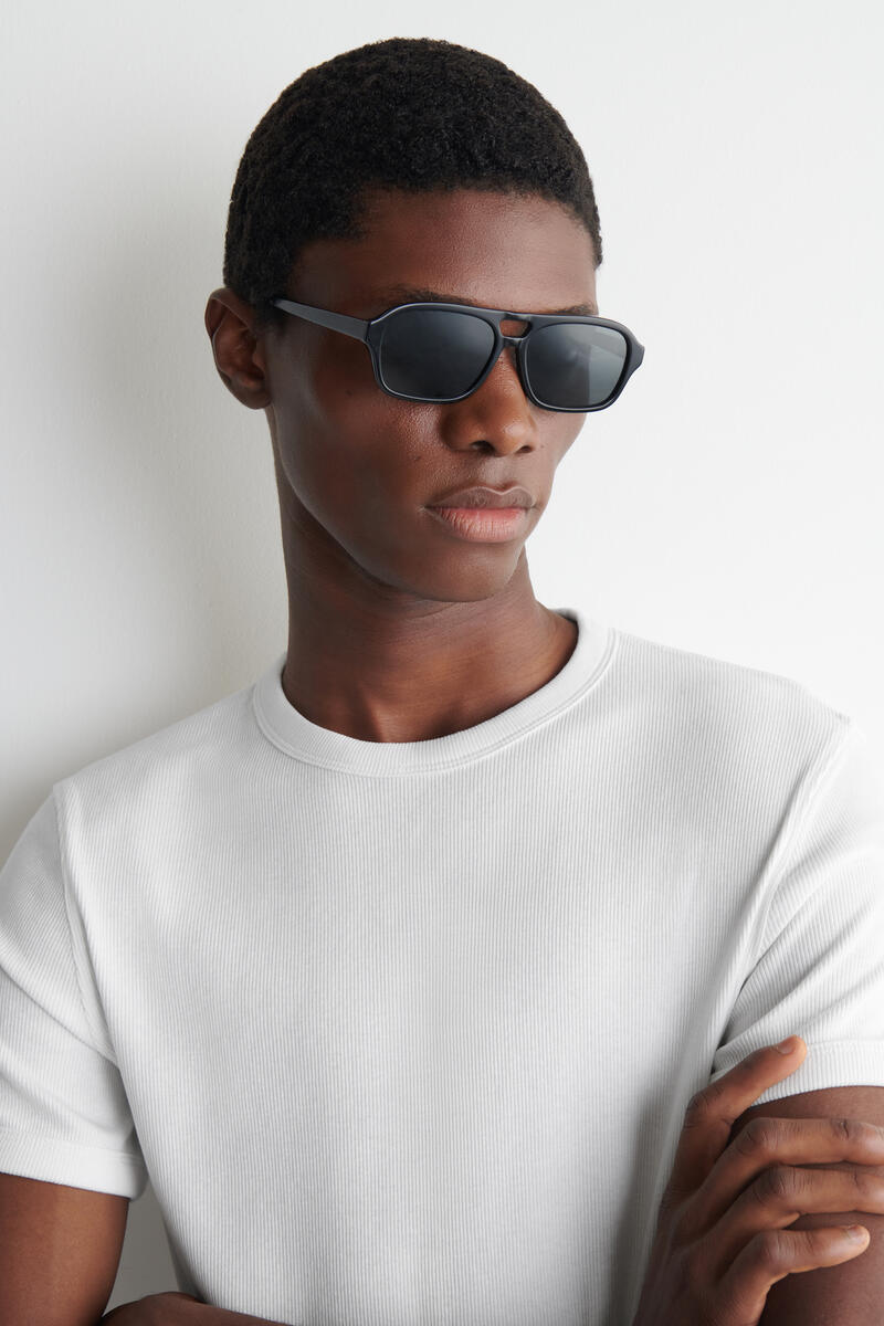 SLIM RIBBED COTTON T-SHIRT