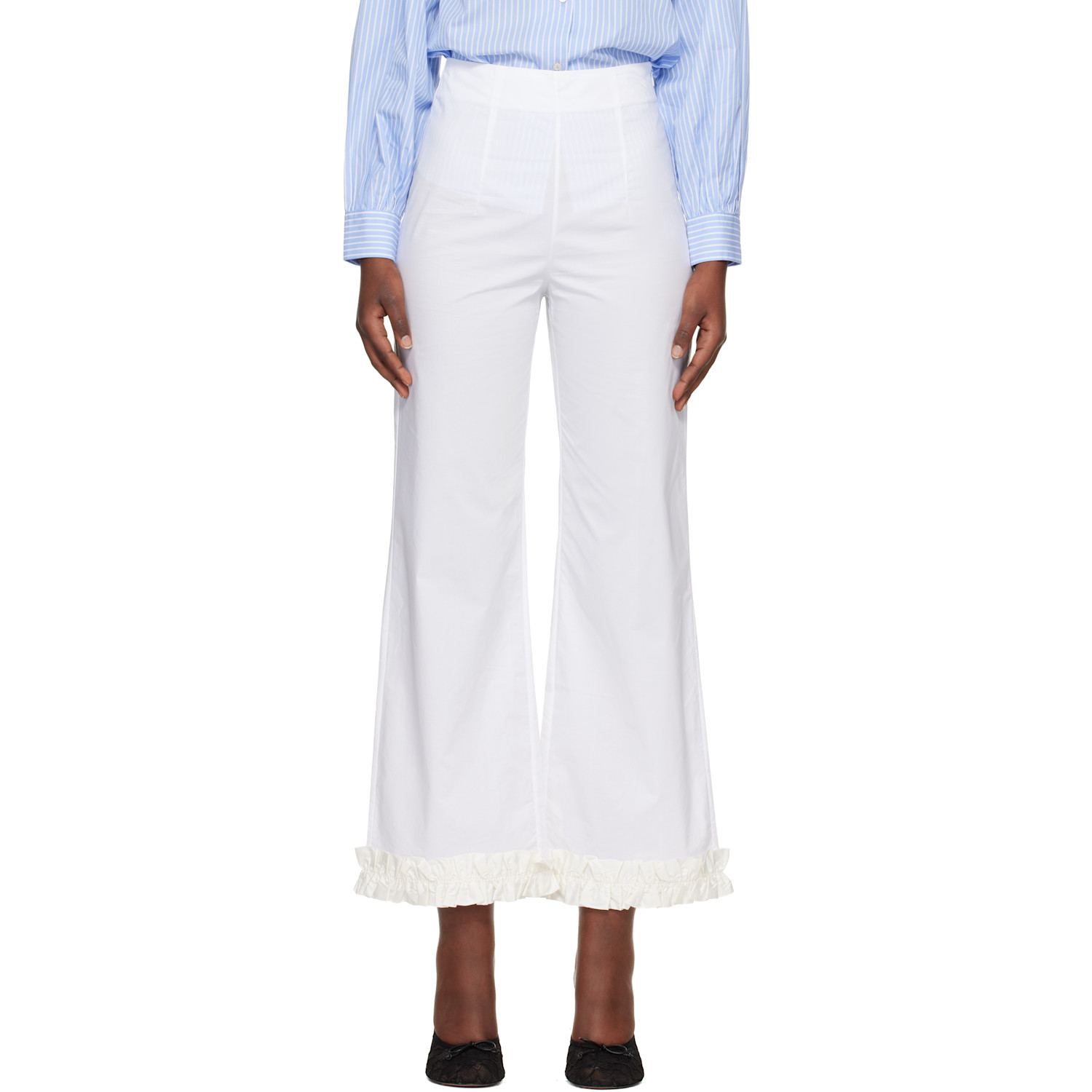 White Leo Trousers
