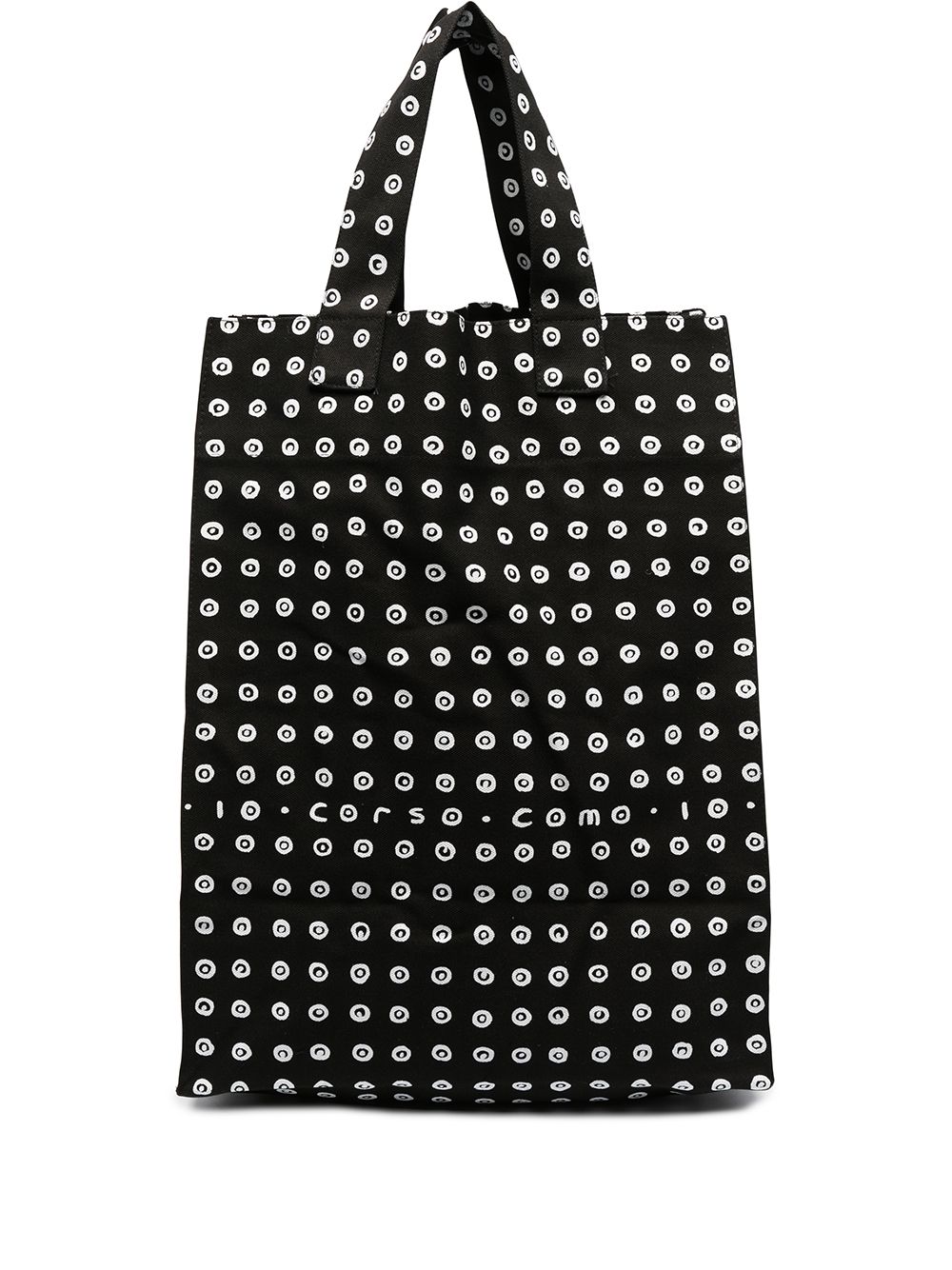 10 CORSO COMO spot print cotton tote - Black