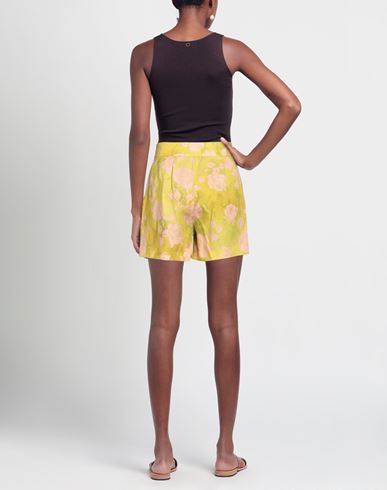 Woman Shorts & Bermuda Shorts Lime green Size 2 Lyocell, Linen