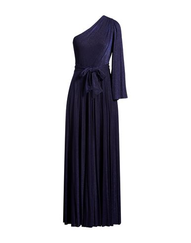 Woman Maxi dress Navy Size L Viscose, Polyamide, Metallic fiber, Elastane